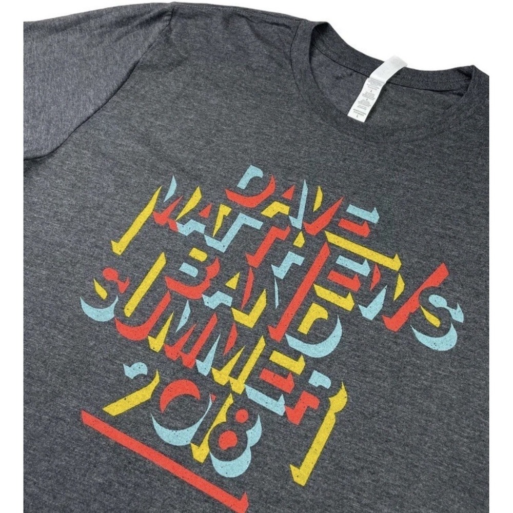 Dave Matthews Band DMB 2018 Concert Summer Tour T-Shirt Gray 3x 3xl Rock MUSIC